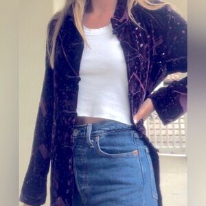 Vintage Coldwater Creek women size medium velvet blouse